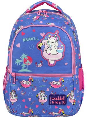 Just Polo Taşlı Kalp Desenli Ortapedik Ilk Okul Çantası Beslenme Çantalı