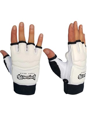 DragonDo Taekwondo Eldiveni Suni Deri Esnek Kullanım İçin Müsabaka ve Antrenman XS Beden