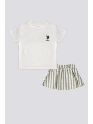 U.S. Polo Assn. Kız Bebek Krem Pijama Takım 50303779-VR071