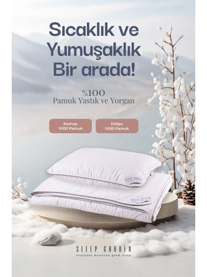 Sleep Garden %100 Pamuk Tek Kişilik Yorgan-Yastık Set Ürün Tela Çantalı