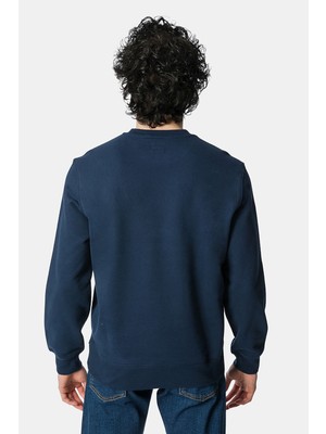 Levi's Logolu Bisiklet Yaka Mavi Erkek Sweatshirt - A6335-0003