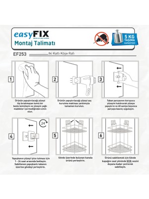 Teknotel Easy Fix Iki Katlı Köşe Rafı