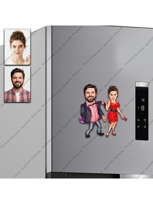 Wonder Like 2 Kişi Cezalı-Bay Tasarımlı Buzdolabı Magneti/resim Gönder Magnet Olsun