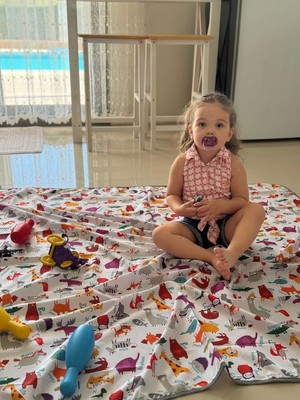 Aşkın Parti Evi ZOO,145X100CM Su Geçirmez, Yer/masa Örtüsü, Aktivite, Yemek ve Oyun Için, Doğa Dostu ve Çevreci.