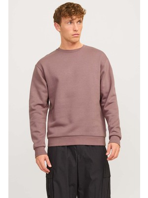 Jack & Jones Jjebradley Sweat Crew Lila Erkek Sweatshirt