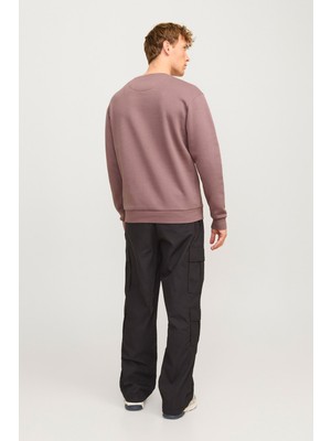 Jack & Jones Jjebradley Sweat Crew Lila Erkek Sweatshirt