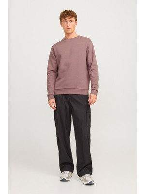 Jack & Jones Jjebradley Sweat Crew Lila Erkek Sweatshirt