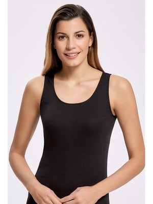 Seher Yıldızı Kadın 6'lı Paket Pamuklu Ribana Geniş Askılı Atlet