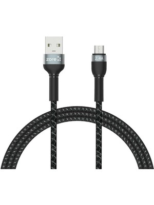 Micro USB File Örgü Kablo 1m