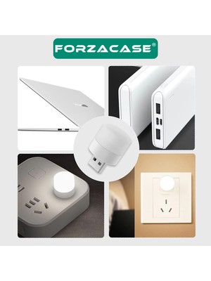 Forzacase Mini USB LED Lamba Taşınabilir Adaptör Bağlantı, Powerbank Bağlantı Mini LED - FC710