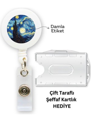 Yoyo Yıldızlı Geceler Yaka Kartlığı Yatay Dikey Kart Koruyucu