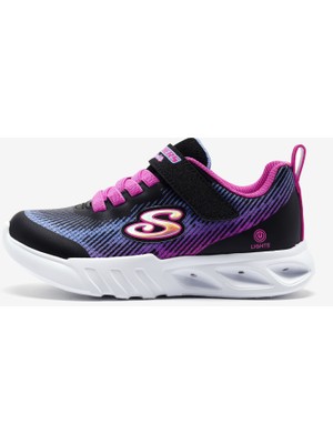 Skechers Flicker Flash - Light Takeover Büyük Kız Çocuk Siyah Işıklı Spor Ayakkabı 303704L Bkmt