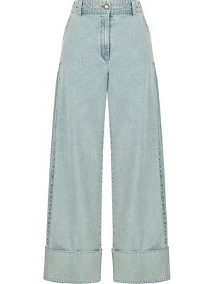 Nocturne Yüksek Bel Wide Leg Jean Pantolon