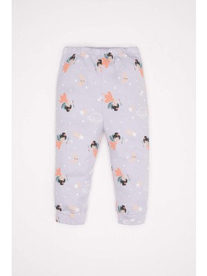 DeFacto Kız Bebek Pijama Takım Desenli Uzun Kollu Üst Beli Lastikli Uzun Alt D3622A524WN