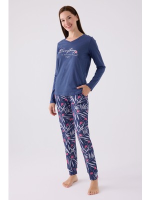 Pierre Cardin Kadın Mavi Pijama Takımı