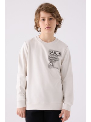 Kappa Erkek Çocuk Beyaz Sweatshirt
