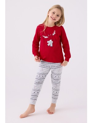 Arnetta Kız Çocuk Kırmızı Pijama Takımı