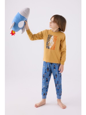 Rolypoly Erkek Çocuk Sarı Pijama Takımı
