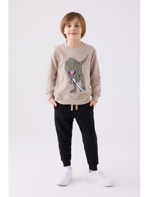 Rolypoly Erkek Çocuk Kahverengi Eşofman Takımı