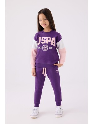 U.S. Polo Assn. Kız Çocuk Eşofman Takımı Us1973 Mor