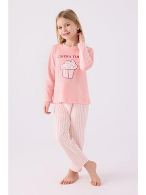 RolyPoly Kız Çocuk Uzun Kol Pijama Takım RP3479 Pembe