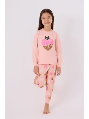 Rolypoly Kız Çocuk Pembe Pijama Takımı