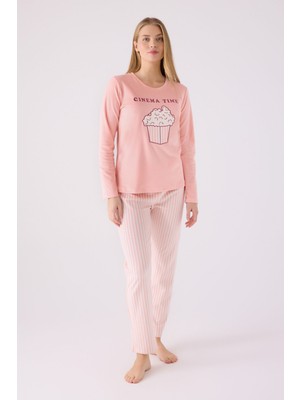 RolyPoly Kadın Uzun Kol Pijama Takım RP3479 Pembe