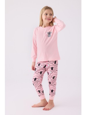Rolypoly Kız Çocuk Pembe Pijama Takımı