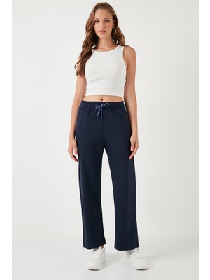 Lela Streç Bol Paça Regular Fit Oysho Kumaş Eşofman Altı Bayan Eşofman Altı 5865881