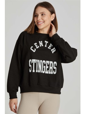 Giysa  Kadın Center Stingers Baskılı Sweatshirt