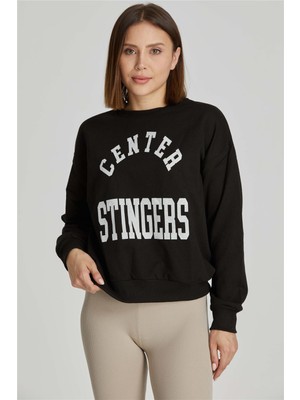 Giysa  Kadın Center Stingers Baskılı Sweatshirt