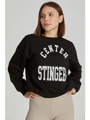 Giysa  Kadın Center Stingers Baskılı Sweatshirt