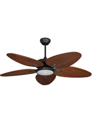 Alsanfan Galata Antrasit Motorlu Koyu Kahverengi Kanatlı V2 Aydınlatmalı Uzaktan Kumandalı 132CM Tavan Vantilatörü