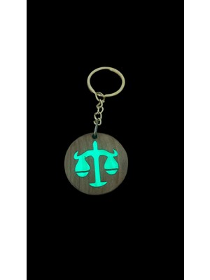 Mogart Kedi Gözü Parlayan Terazi Burcu Anahtarlık