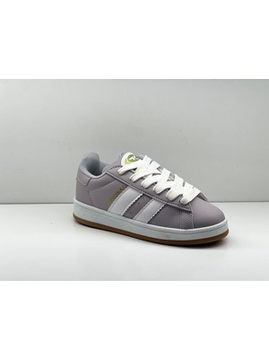 Homiro Çocuk Bağcıklı Filet Spor Ayakkabı-Buz-Beyaz