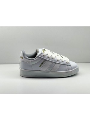 Homiro Çocuk Bağcıklı Filet Spor Ayakkabı-Beyaz