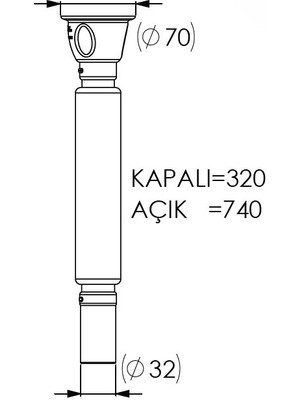 Körüklü Sifon Standart  32*70 Mm.