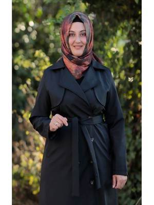Zey&Ka Butik Su Tutmaz Belden Bağlamalı Trençkot