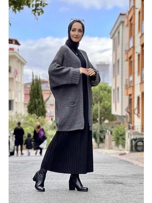 Moda Çizgi Triko Hırka