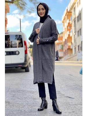 Moda Çizgi Triko Hırka