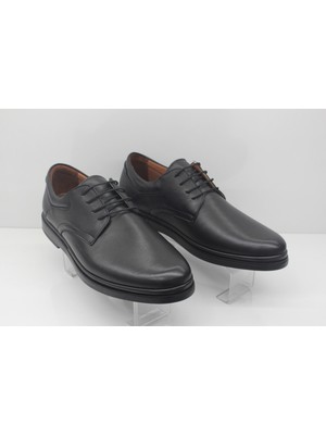 Tardelli Tardelli 4396 Siyah Deri Yumuşak Ortopedik Taban Erkek Ayakkabı