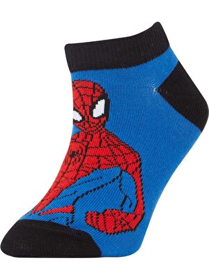 DeFacto Erkek Çocuk Marvel Spiderman Pamuklu 3'lü Patik Çorap X9652A6NS