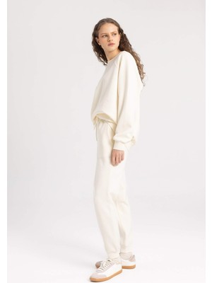 DeFacto Beli Bağcıklı Cepli Regular Fit Jogger Eşofman Altı V2699AZ24SP