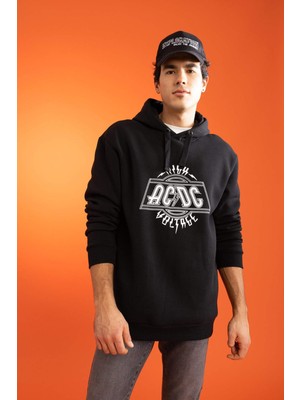 DeFacto AC/DC Regular Fit Kapüşonlu Sweatshirt X4639AZ23SP