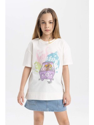 DeFacto Kız Çocuk Scooby Doo Oversize Fit Kısa Kollu Tişört C0146A824SM