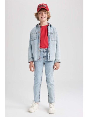 DeFacto Erkek Çocuk Oversize Uzun Kolu Jean Gömlek Z1570A623SP