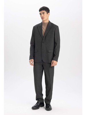 DeFacto Straight Fit Pantolon Normal Kalıp Normal Bel Her Yöne Esneyen Boru Paça B9494AX23WN