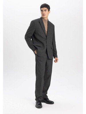 DeFacto Straight Fit Pantolon Normal Kalıp Normal Bel Her Yöne Esneyen Boru Paça B9494AX23WN