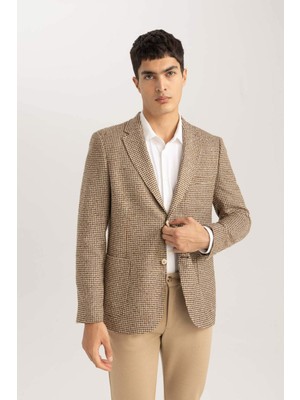 DeFacto Modern Fit Ceket Yaka Astarlı Blazer Ceket B0070AX23WN