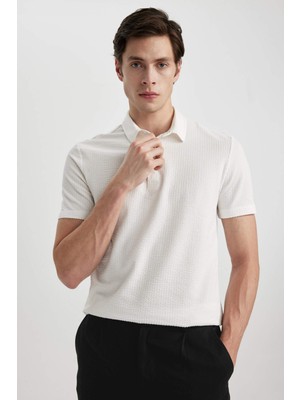 DeFacto Slim Fit Dar Kesim Polo Yaka Pamuklu Kısa Kollu Tişört X2594AZ24SM